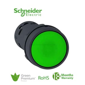 SCHNEIDER - Push Button, Spring Returnn, Green -1No