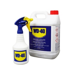 دبليو دي - زيت تشحيم متعدد الوظائف - 5 لتر مع زجاجة رش فارغة 600 مل