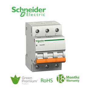 شنايدر - قاطع فرعي 3 خط - 16 أمبير - Domae, 3P, 16A, C Curve, 6000A