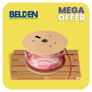 بلدن - كيبل إنذار حريق - خطين - مقاس 1.5 مم - اللفة 500 متر - لون أحمر - SHIELDED, DRAIN WIRE