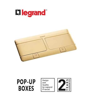 LEGRAND - Pop-Up Box to Be Equipped, 2 x 4 Modules, Brushed Brass