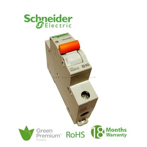 شنايدر - قاطع فرعي 1 خط - 10 أمبير - Domae, 1P, 10A, C Curve, 6000A