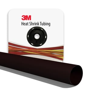 3M - Heat Shrink Thin-Wall Tubing, FP-301, 4 Inch x 50 Feet (15.24m) Spool, Black