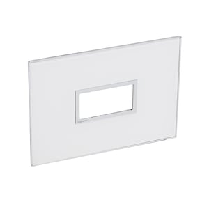 LEGRAND - Plate Arteor, Italian/US, 1 Module, Square, Vertical, 2"x4", Mirror White