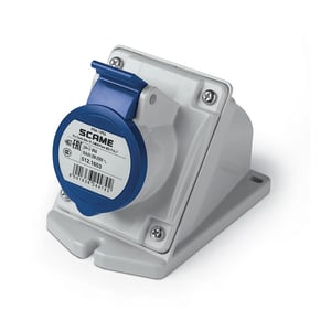 سكامي - مقبس تثبيت سطح، 16A، 2P+E، 6h، 200-250V، 50Hz، 60Hz، أطراف لولبية