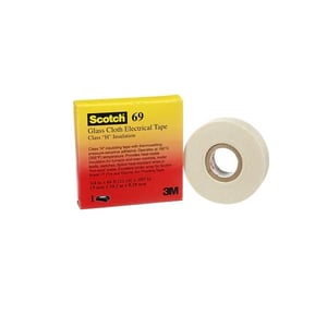 3M - Glass Cloth Electrical Tape 69 - White, Silicone Adhesive