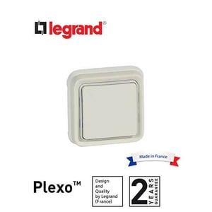 LEGRAND - Switch Plexo IP55, 2-Way, 10 AX, 250 V~, Flush Mounting, White