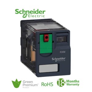 SCHNEIDER - Miniature Plug-In Relay, Zelio RXM 4 C/O 24 V AC 6 A
