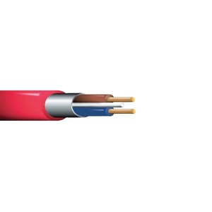 بريزمان - كيبل مضاد حريق - 2 خط - مقاس 1.5مم - مسمط - أحمر - 500 متر / اللفة - FIRE RESISTANT & LSOH - PLUS SERIES