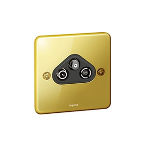 LEGRAND - TV-R-SAT Socket Synergy Authentic, Glossy Gold