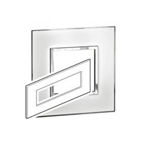 LEGRAND - Plate 8Mod w/ Support Frame BS, Mirror White Arteor