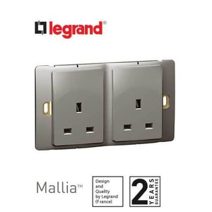 ليجراند - فيش مجوز ماليا - 13 أمبير - 250 فولت - فضي غامق