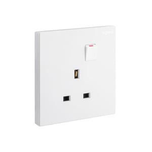 LEGRAND - Double Pole Socket Galion, BS, 1 Gang, Switched, 13A, 250V, White