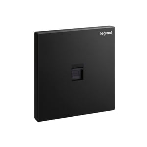 LEGRAND - Single RJ45 Socket Outlet Galion, Cat. 6 UTP, 1 Gang, Matt Black