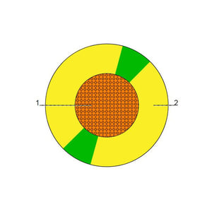 BAHRA CABLES - Building Wire, Cu/LS0H-XL, 450/750 V, H07Z-R, 1.5mm2, RM, G/Y, BS EN 50525-3-41 (Formerly BS 7211:1998), 500 m