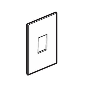 LEGRAND - Plate Arteor, Italian/US, 1 Module, Square, Vertical, 2"x4", Pearl Aluminum