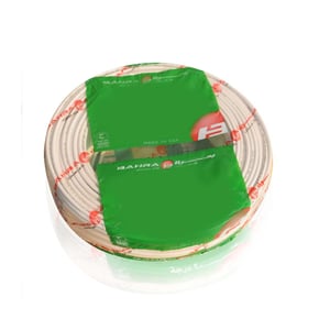 بحرة - سلك كهربائي نحاس - المواصفات البريطانية - NYA - مقاس 2.5 مم - أبيض - 450/750 فولت - 91.44 متر