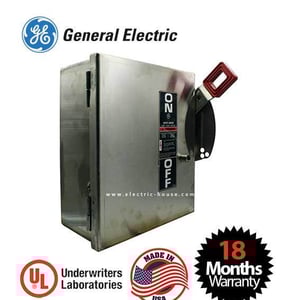 GENERAL ELECTRIC - Safety Switch, Non-Fusible 3 Poles 200A, 600V Nema 1