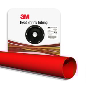 3M - Heat Shrink Thin-Wall Tubing, FP-301, 3/32 Inch x 500 Feet (152.4m) Spool, Red