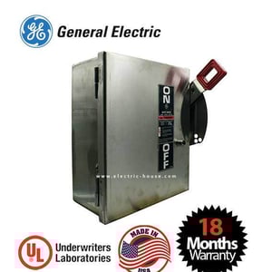 GENERAL ELECTRIC - Safety Switch, Non-Fusible 3 Poles 60A, 600V Nema 1 