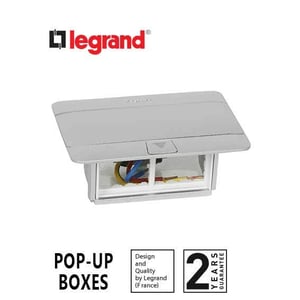LEGRAND - Pop-Up Box to Be Equipped, 4 Modules, Matt Aluminum Finish