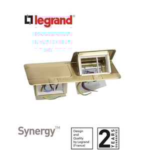 LEGRAND - Pop-Up Box to Be Equipped, 2 x 3 Modules, Brushed Brass