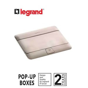 LEGRAND - Pop-Up Box to Be Equipped, 4 Modules, Brushed Stainless Steel Finish