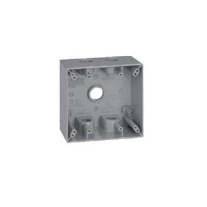 CROUSE HINDS - Box Water Proof 2G - 1" Hole 2 5/8" Deep, Grey - 5 Hole