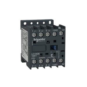 SCHNEIDER - Contactor - TeSys K - 3P - AC-3/AC-3e - 440V 6A - Aux. 1NO, 24V AC Coil
