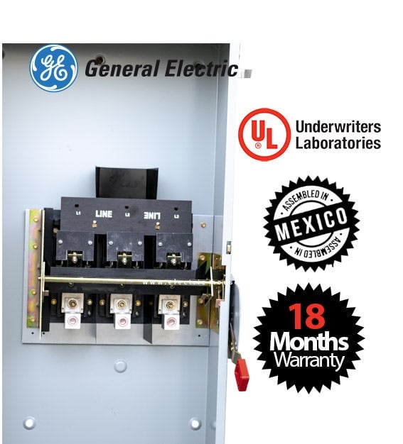 GENERAL ELECTRIC - Safety Switch, Non-Fusible 3 Poles 400A, 600V Nema 3R  - 2