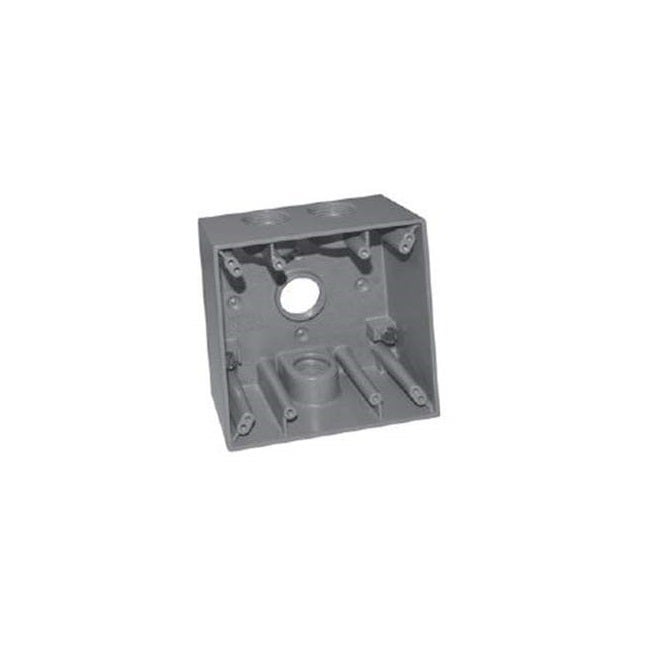 CROUSE HINDS - Box Water Proof 2G - 3/4" Hole, 2" Deep, Grey - 4 Hole - 2