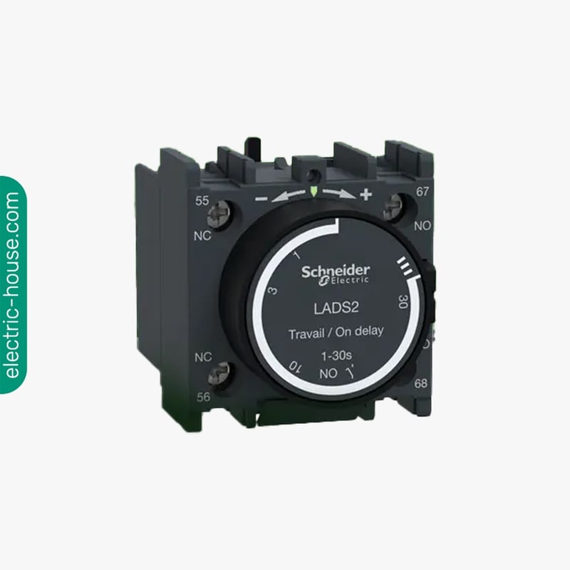 SCHNEIDER - Tesys D, Time Delay Auxiliary Contact Block, 1 No + 1 Nc Screw Clamp Terminals, On-Delay, 1-30S - 2