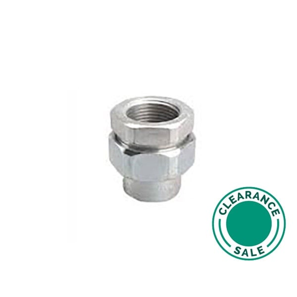 تصفية او زي جدني - وصلة اقتران، أنثى/أنثى، فولاذ، مقاومة للانفجار، 1/2 بوصة - 2