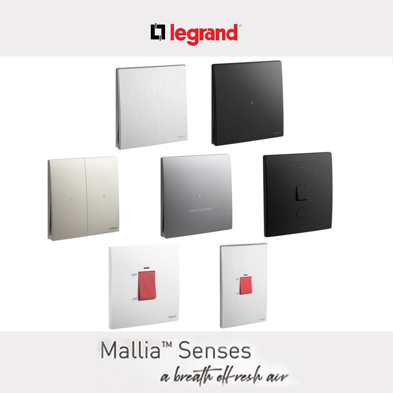 Mallia Senses - Double Pole Switches 20A/45A - 2