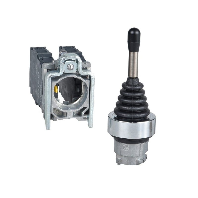 Schneider - Joystick controller, Harmony XB4, plastic, 22mm, 4 directions, spring return, 1NO - 2