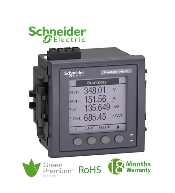 SCHNEIDER - Pm5110 Powermeter W Modbus, Upto 15Th H, 1Do 33Alarms, Flush Mount - 2
