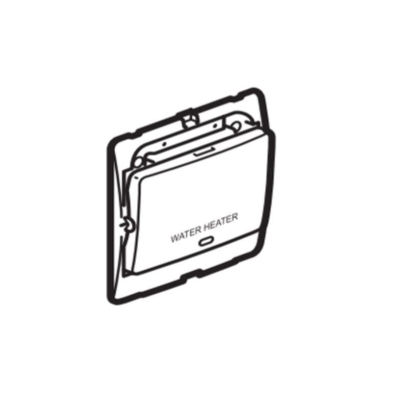 ليجراند - مفتاح سخان ماليا - 20 أمبير - 250 فولت - مع علامة Water Heater - بيج - 2