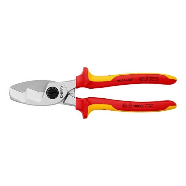 كنيبكس - مقص كابلات بحافة قطع مزدوجة - مطلي بالكروم - 200 مم - 2