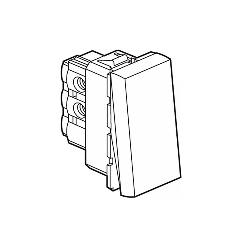 ليجراند - مفتاح Mosaic، مضاد للبكتيريا، خط 2، 10AX، 250V، 1 Module، Grey - 2