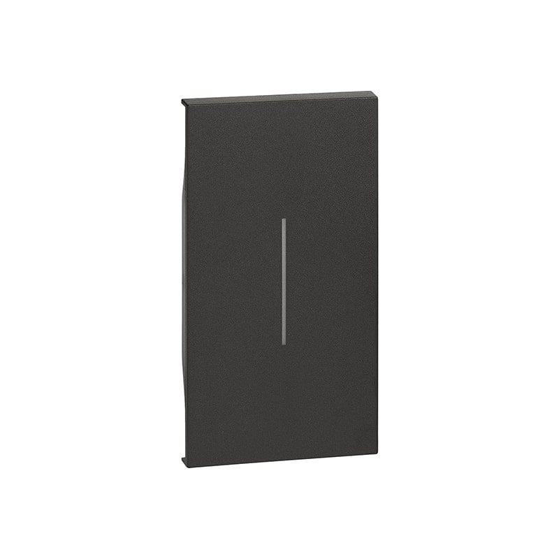 LEGRAND - Control Cover BTicino, Living Now, 2 Modules, Black - 2