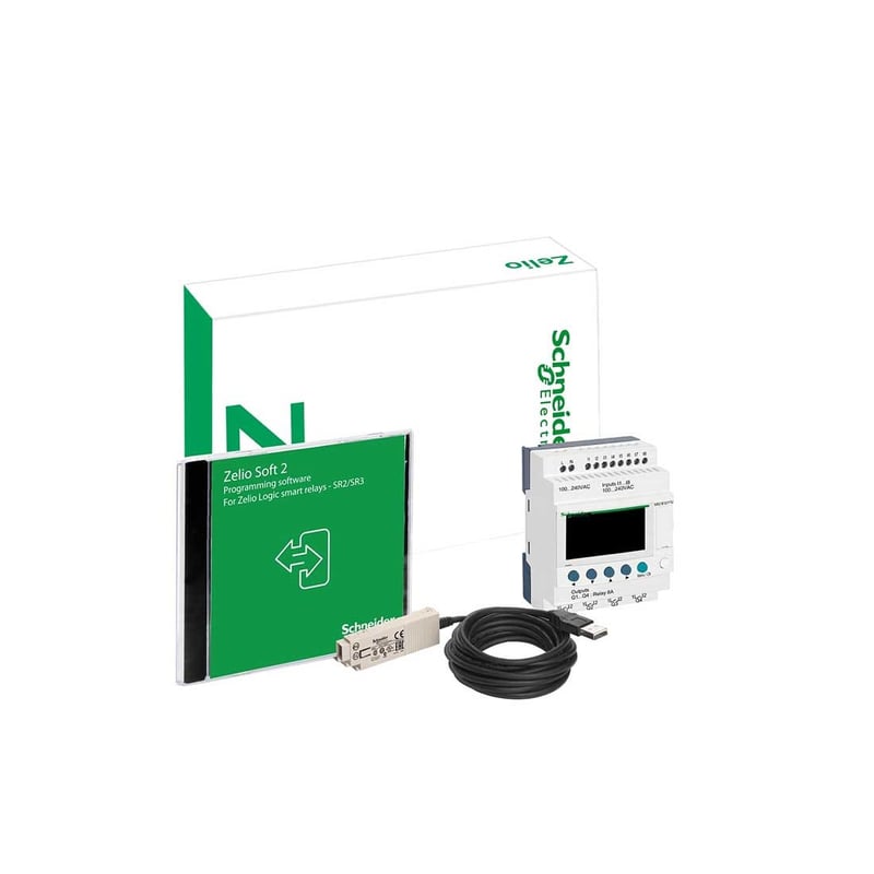 SCHNEIDER - Compact Smart Relay Zelio Logic, discovery Pack, 12 I O, 100-240V Ac - 2
