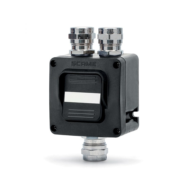 SCAME - Single Pole 2-Way Switch, 16AX, 1xM20+2xM20, IK07, II 2GD - 2