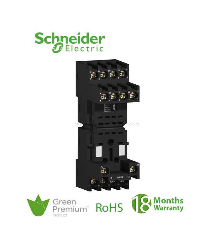 SCHNEIDER - 10A Relay Output, 250V, Screw Clamp, For Relay RXM2, RXM4 - 2