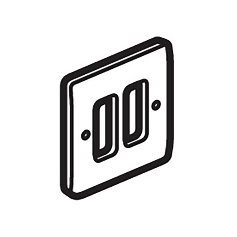 LEGRAND - Front Plate Synergy Authentic, 1 Gang, for 2 Grid Module, Glossy Gold - 2