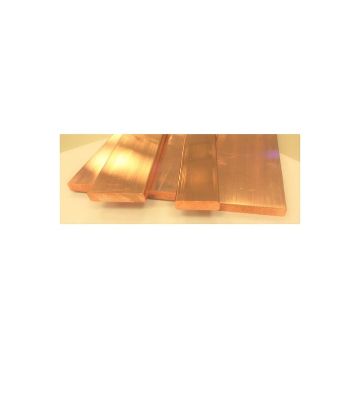 بحرة -  قضبان توصيل نحاسية مقاس 90x10 مم - طول 5.5 متر - زاوية مستديرة - 3