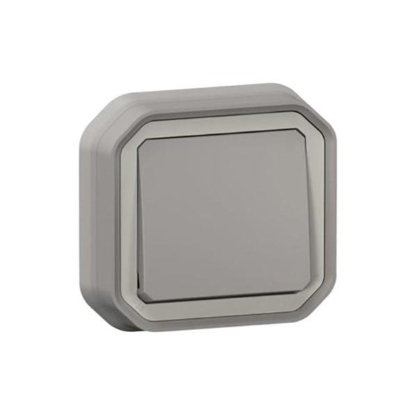 LEGRAND - Switch Plexo, IP55, 1 Gang, 2 Way, 10A, Flush Mounting, Grey - 3