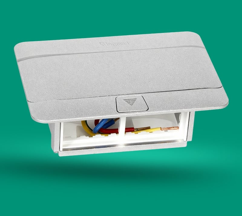 LEGRAND - Pop-Up Box to Be Equipped, 4 Modules, Matt Aluminum Finish - 3