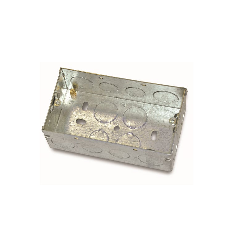 BAHRA CONDUIT - Box Metal 7x14cm,47mm(D), 1.1mm(Th), 1/2"&3/4"KO Adj. W/ Earth - 2