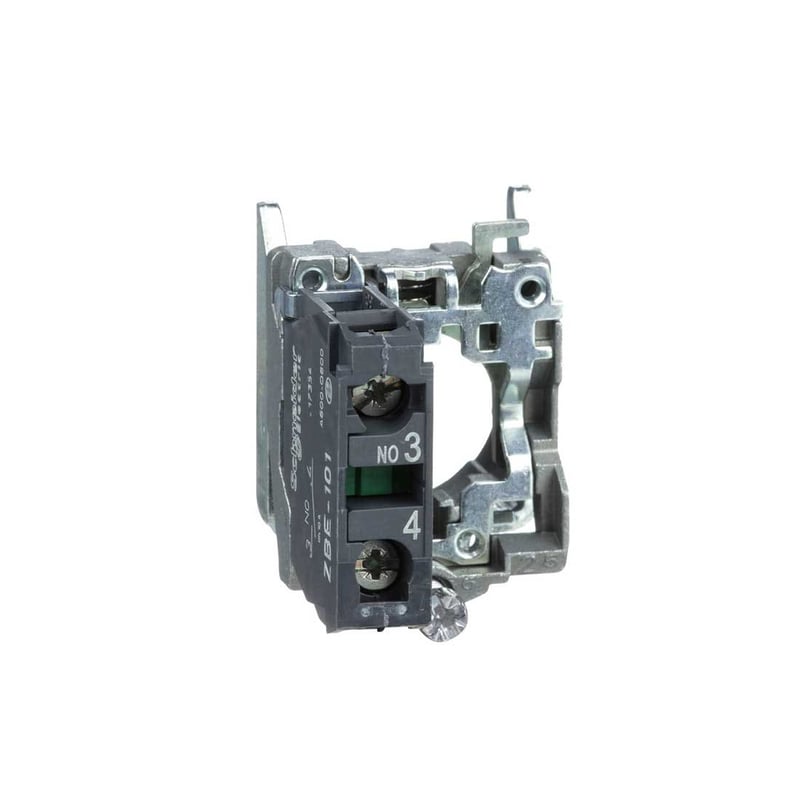 SCHNEIDER - Single Contact Block With Body/Fixing Collar 1No Screw Clamp Terminal - 2