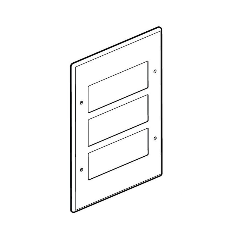 LEGRAND - Front Plate Synergy Authentic, 3x3 Gang, for 18 Arteor Modules Mechanisms, Glossy Gold - 2